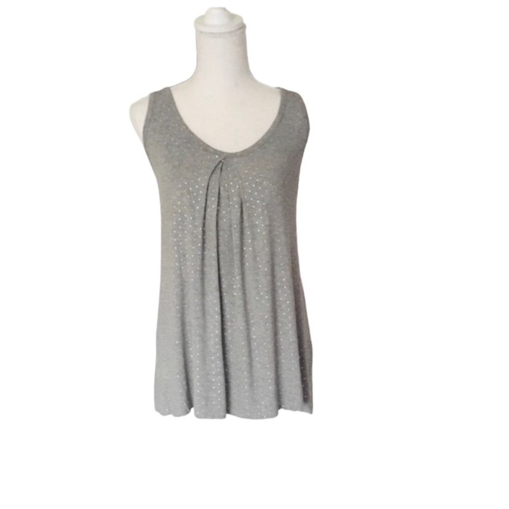 Personal Identity Gray Silver Top Size Large